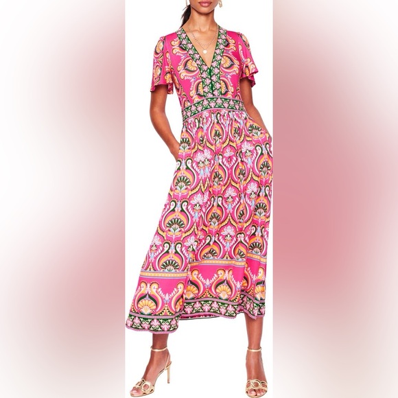 Boden Dresses & Skirts - Boden Pink and Green Maxi Dress